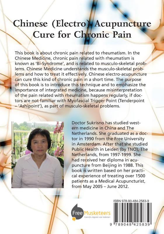 Achterkant van Chinese (Electro) acupuncture cure for chronic pain