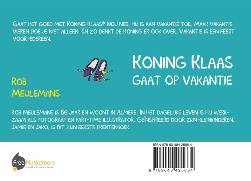 Achterkant van Koning Klaas gaat op vakantie