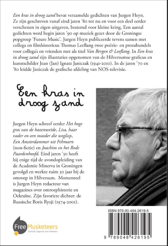 Achterkant van Een kras in droog zand