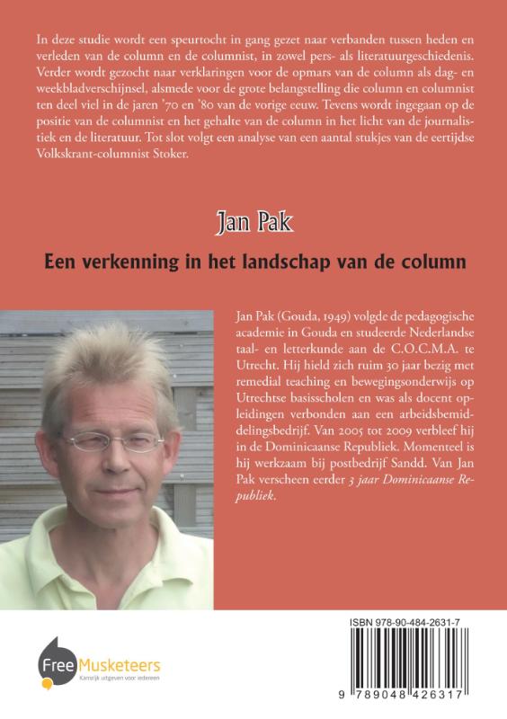 Achterkant van Een verkenning in het landschap van de column
