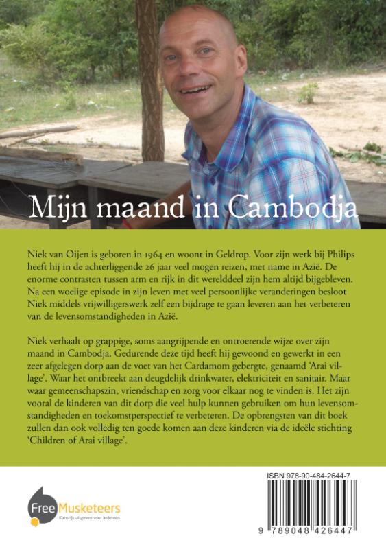 Achterkant van Mijn maand in Cambodja