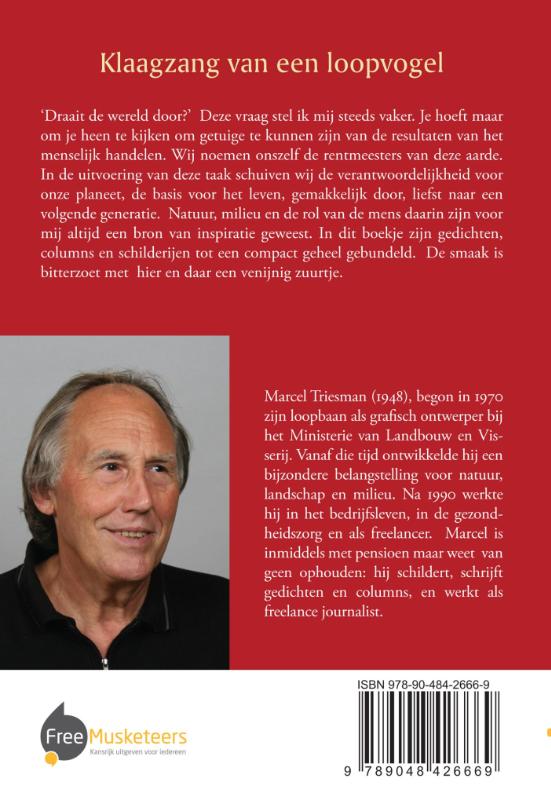 Achterkant van Klaagzang van een loopvogel