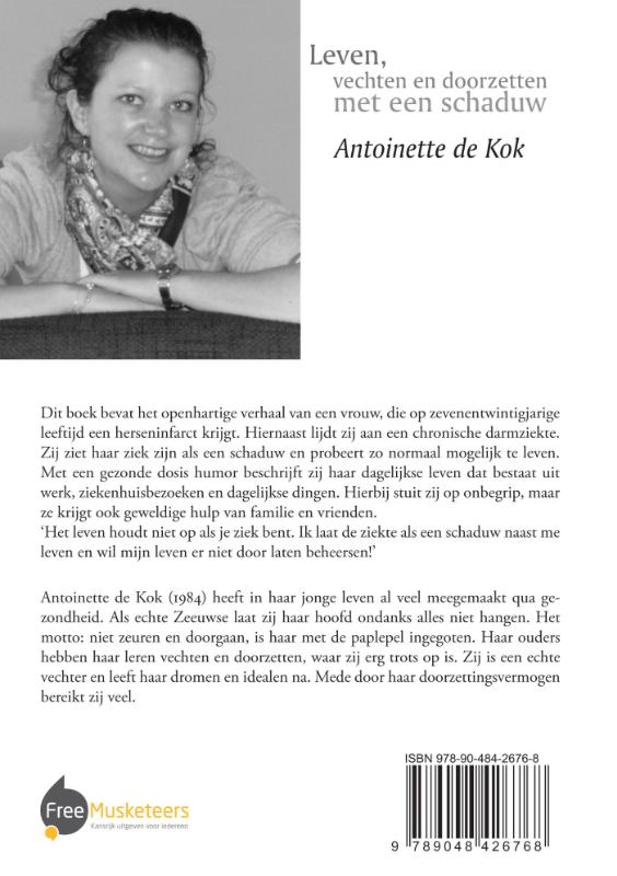 Achterkant van Leven, vechten en doorzetten met een schaduw