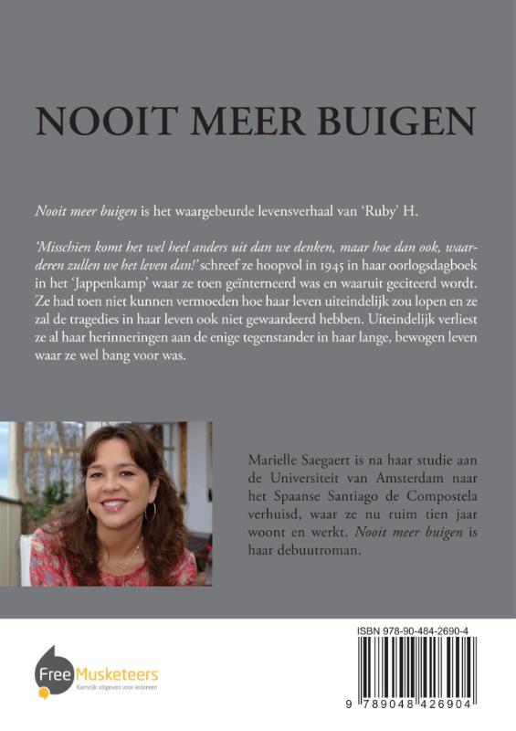 Achterkant van Nooit meer buigen