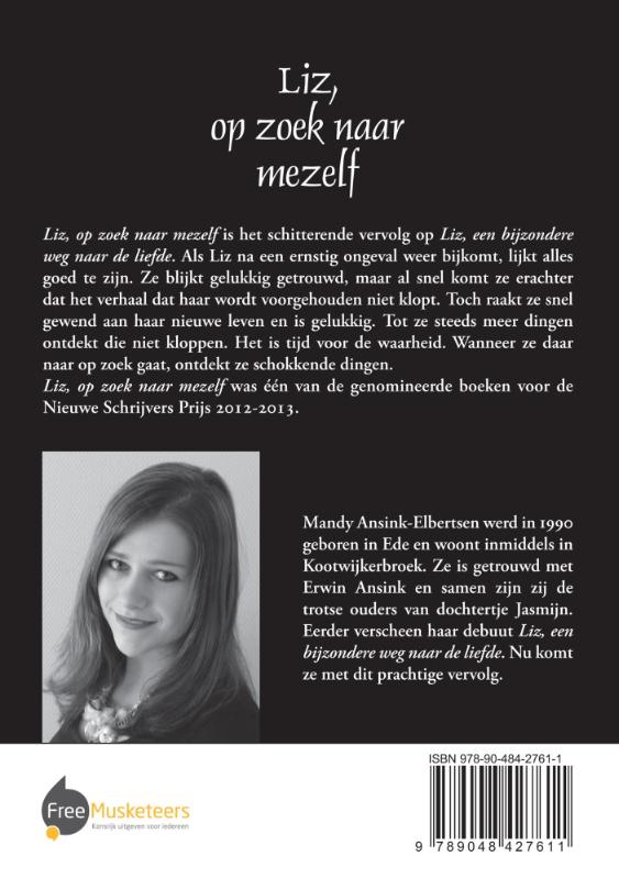 Achterkant van Liz, op zoek naar mezelf