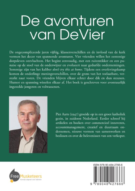 Achterkant van De avonturen van DeVier
