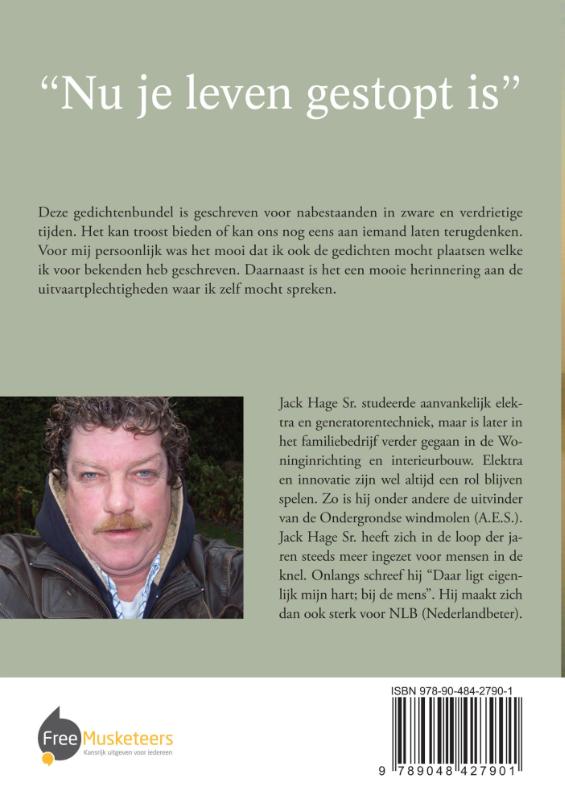 Achterkant van Nu je leven gestopt is