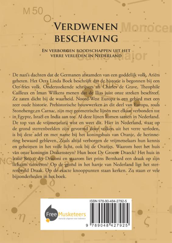 Achterkant van Verdwenen beschaving en verborgen boodschappen uit het verre verleden in Nederland