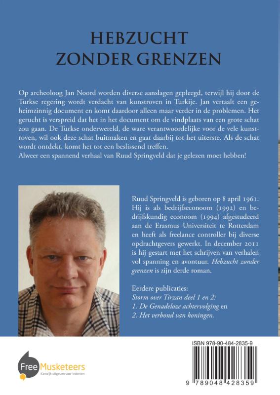 Achterkant van Hebzucht zonder grenzen