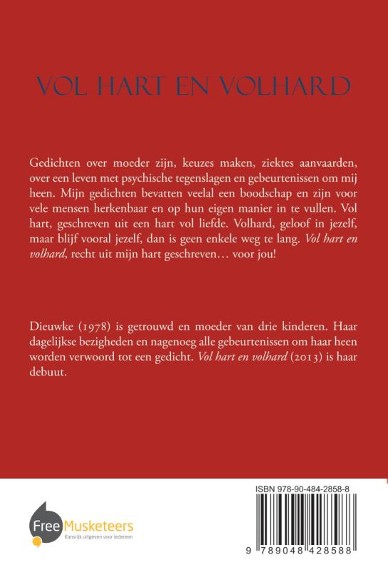 Achterkant van Vol hart en volhard
