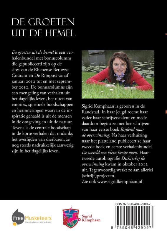 Achterkant van De groeten uit de hemel