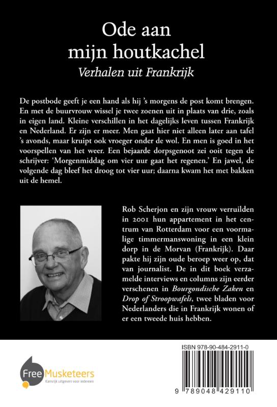 Achterkant van Ode aan mijn houtkachel