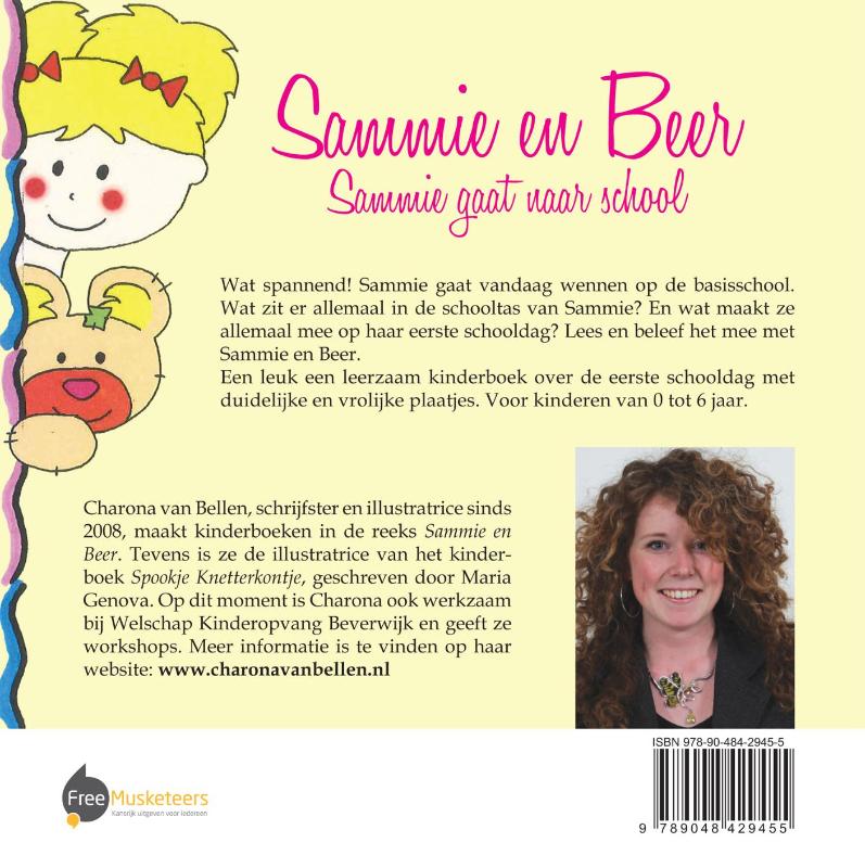Achterkant van Sammie en Beer - Sammie gaat naar school