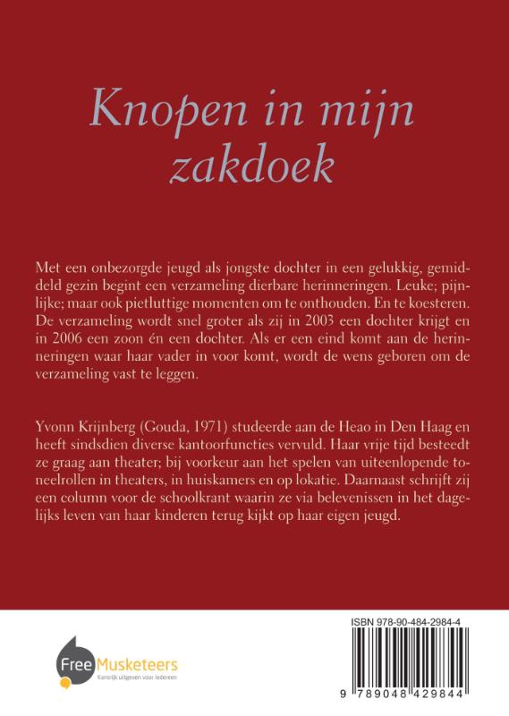 Achterkant van Knopen in mijn zakdoek