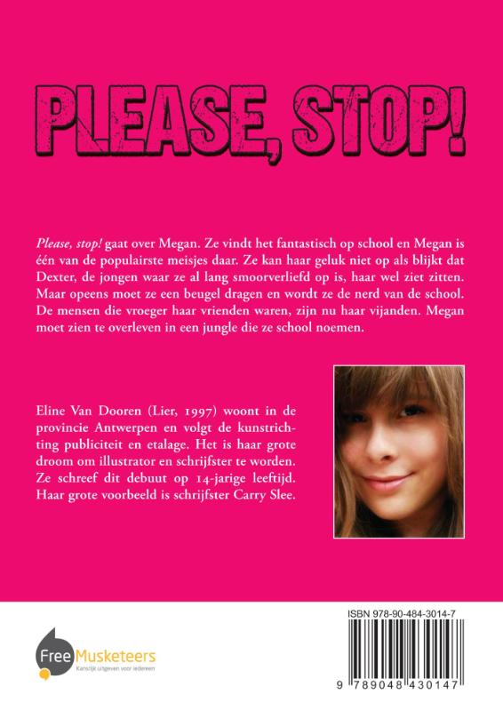 Achterkant van Please, stop!