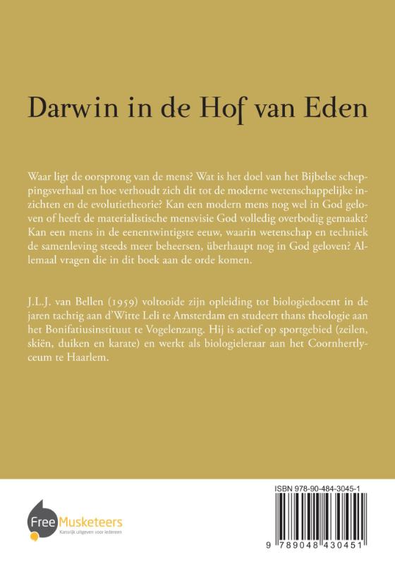 Achterkant van Darwin in de hof van Eden