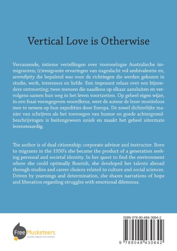 Achterkant van Vertical love is otherwise