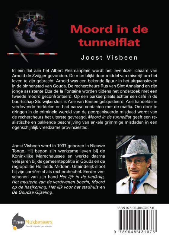 Achterkant van Moord in de tunnelflat