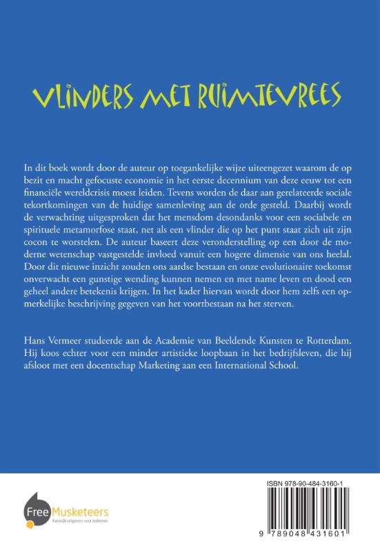 Achterkant van Vlinders met ruimtevrees