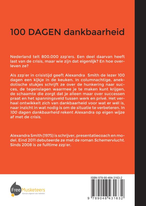 Achterkant van 100 dagen dankbaarheid
