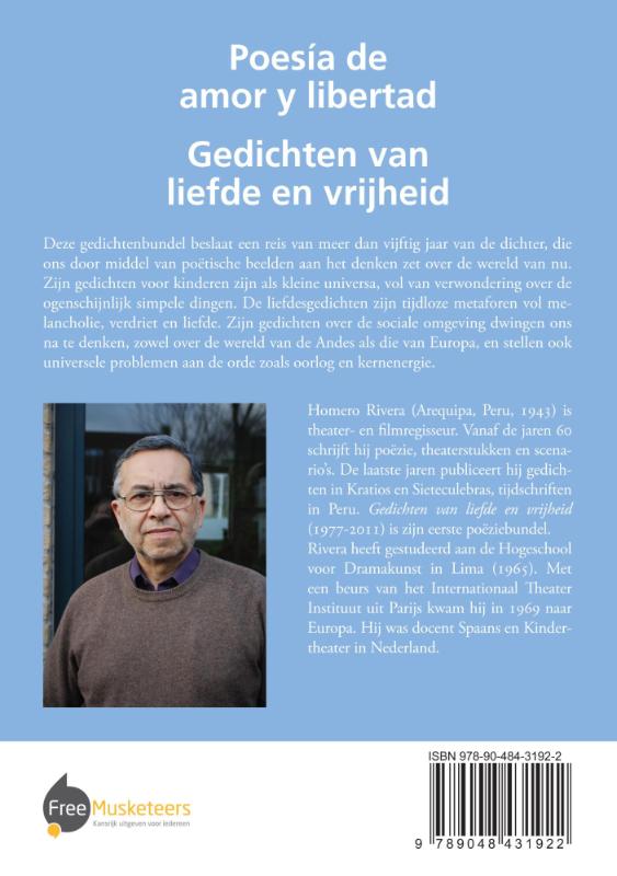 Achterkant van Poesia de amor y libertad; Gedichten van liefde en vrijheid