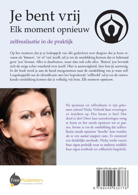 Achterkant van Je bent vrij elk, moment opnieuw