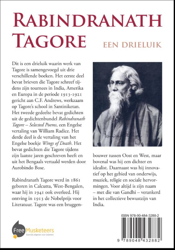 Achterkant van Rabindranath tagore - een drieluik
