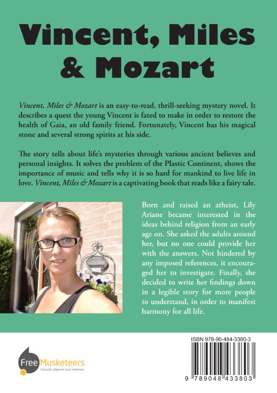 Achterkant van Vincent, Miles en Mozart