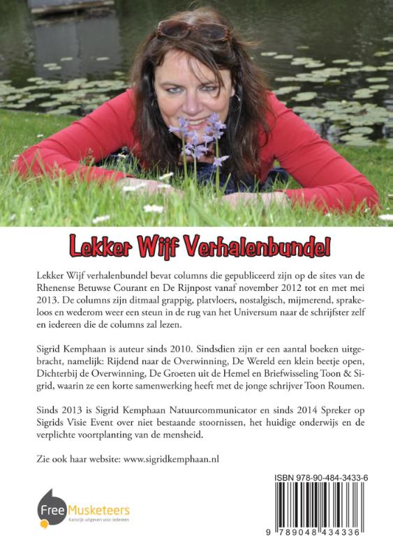 Achterkant van Lekker wijf verhalenbundel