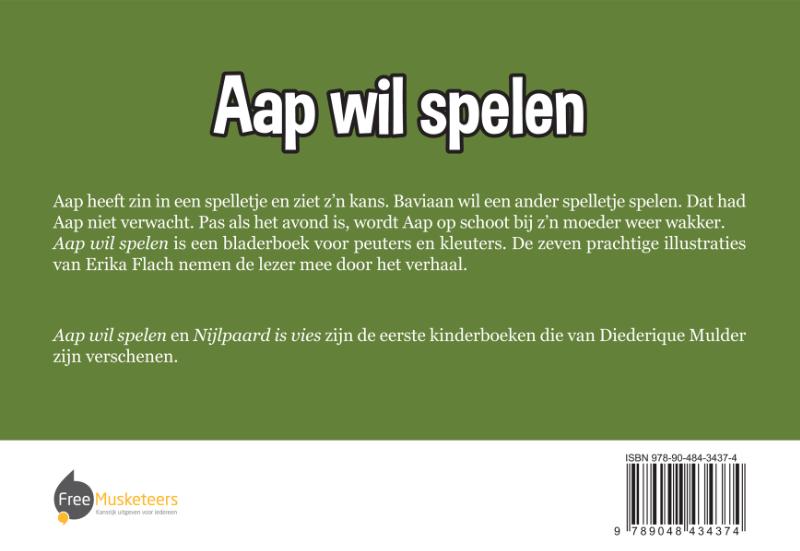 Achterkant van Aap wil spelen