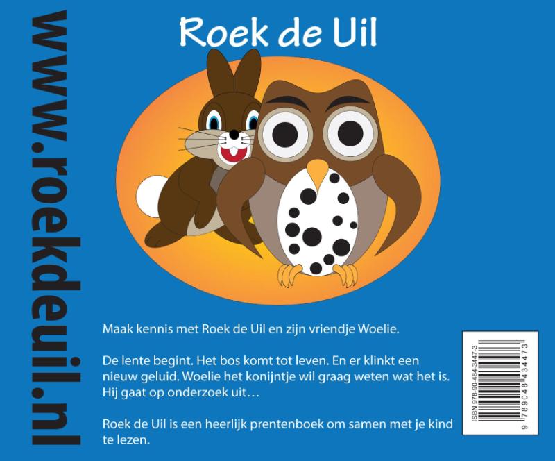 Achterkant van Roek de uil