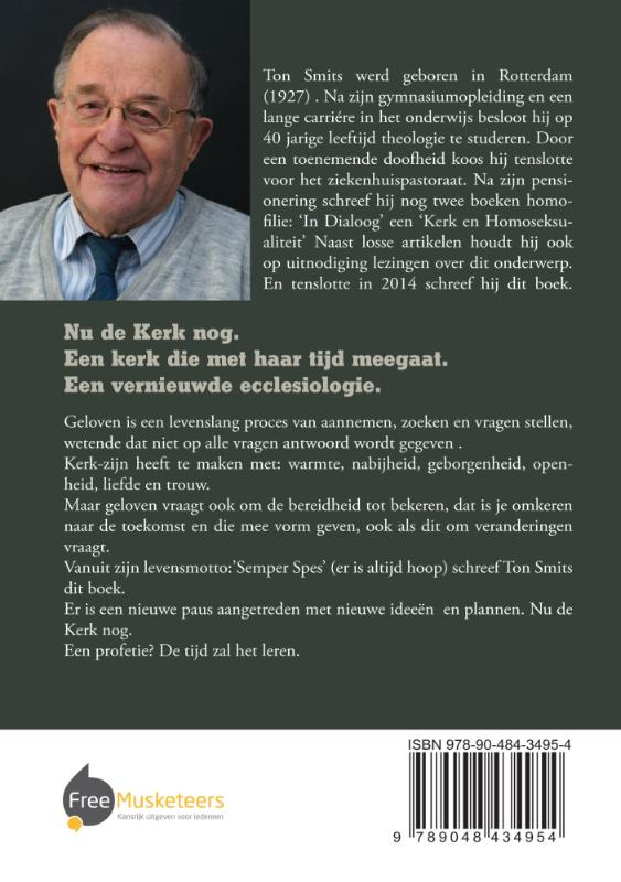 Achterkant van Nu de kerk nog
