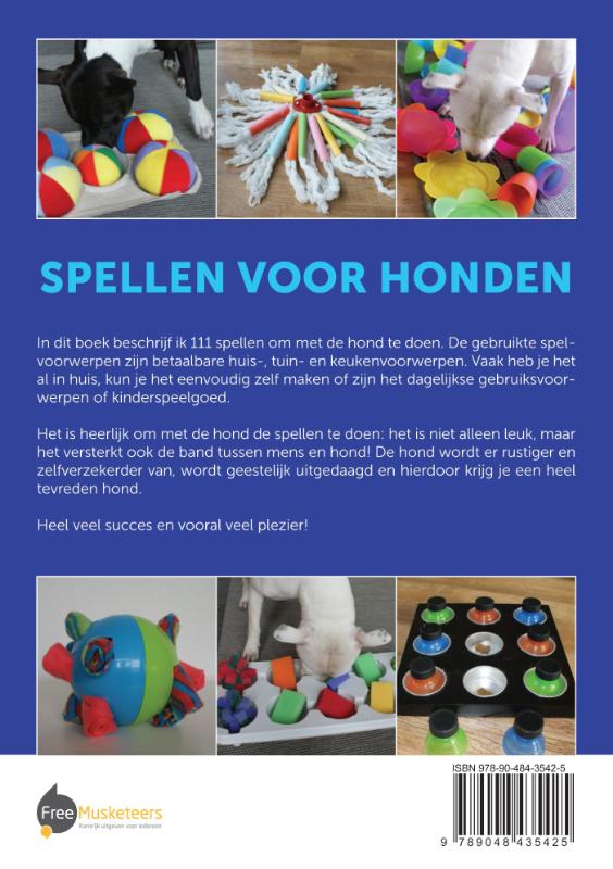 Achterkant van Spellen voor honden - van snuffelspel tot hersenspel (Deel 1)