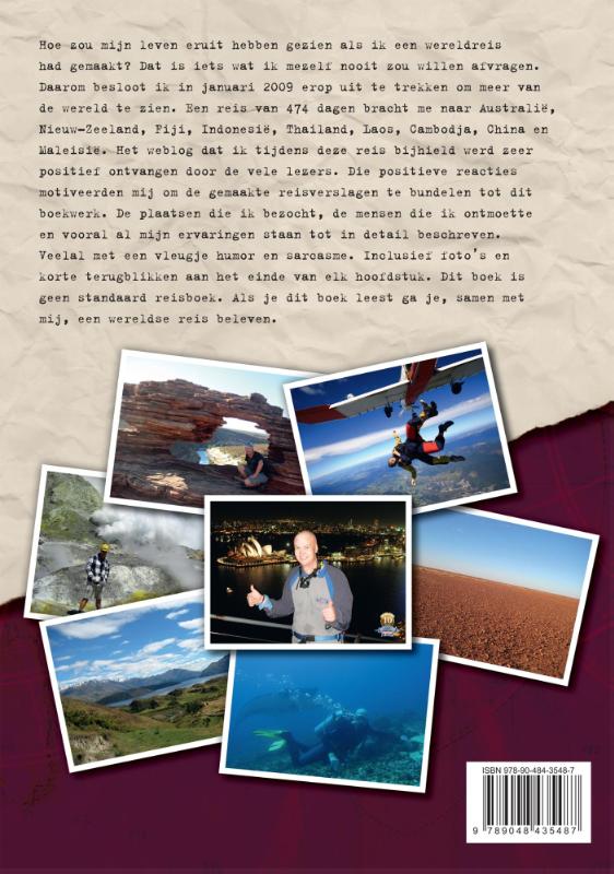 Achterkant van Een reis om een stukkie van de wereld in 474 dagen