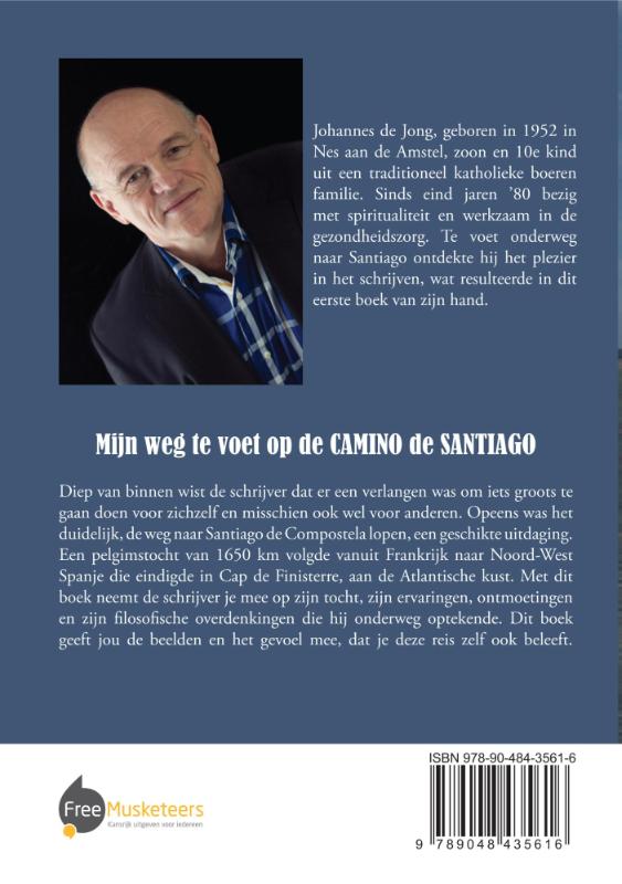 Achterkant van Mijn weg te voet op de Camino de Santiago