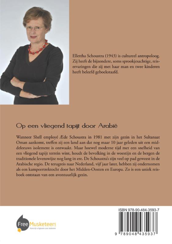 Achterkant van Op een vliegend tapijt door Arabië
