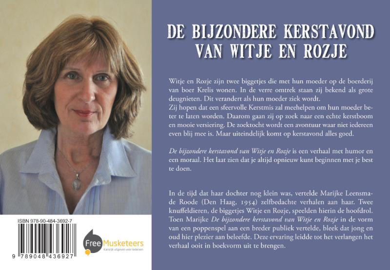 Achterkant van De bijzondere kerstavond van Witje en Rozje