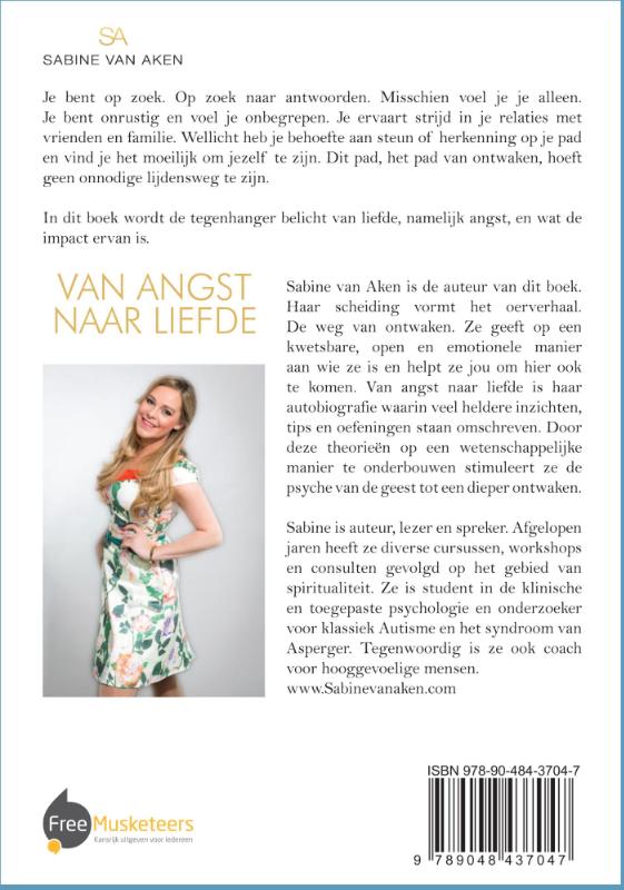 Achterkant van Van angst naar liefde