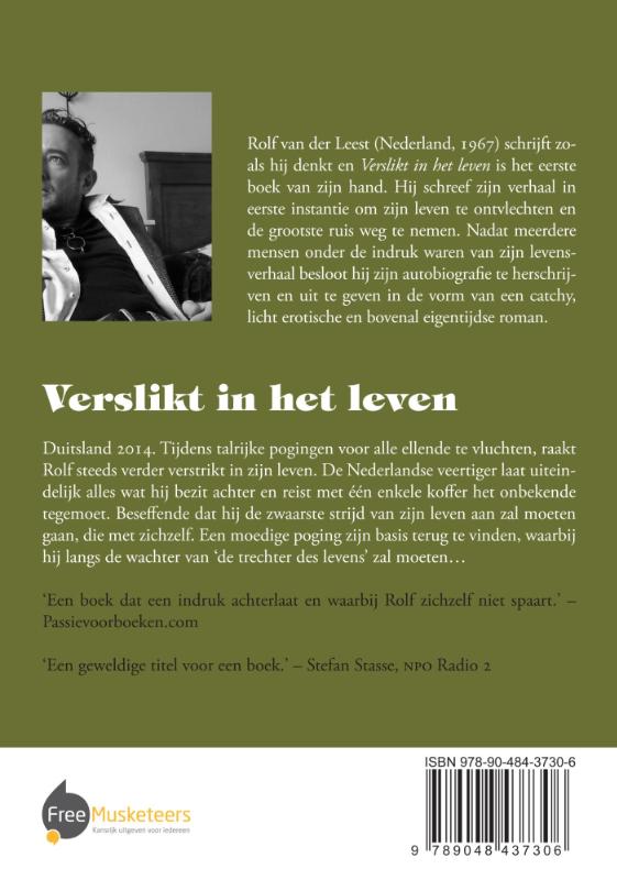 Achterkant van Verslikt in het leven