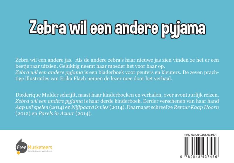 Achterkant van Zebra wil een andere pyjama