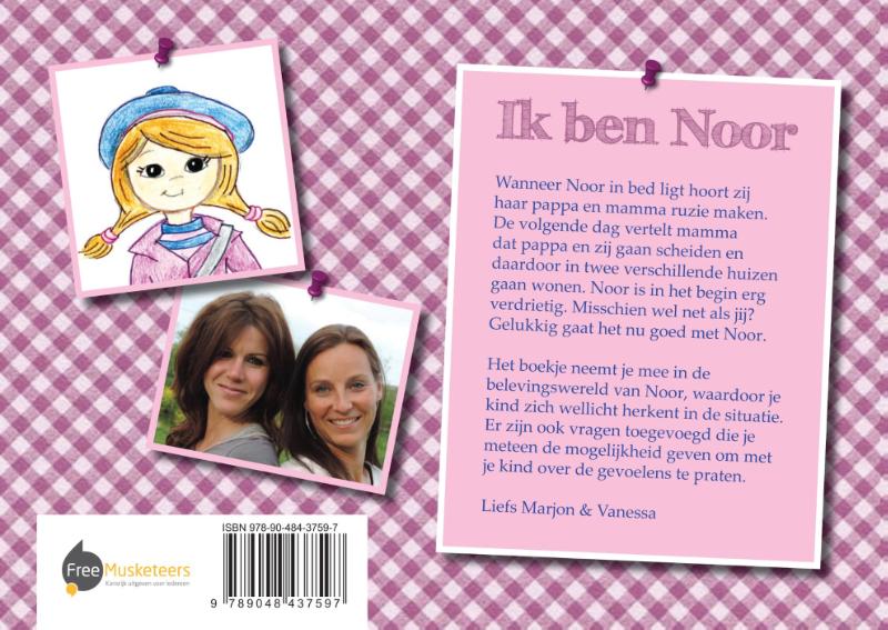 Achterkant van Ik ben Noor, mijn pappa en mamma gaan scheiden