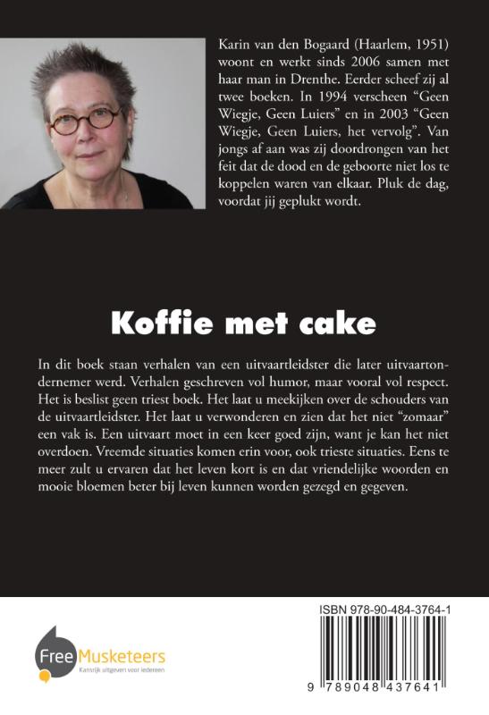 Achterkant van Koffie met cake