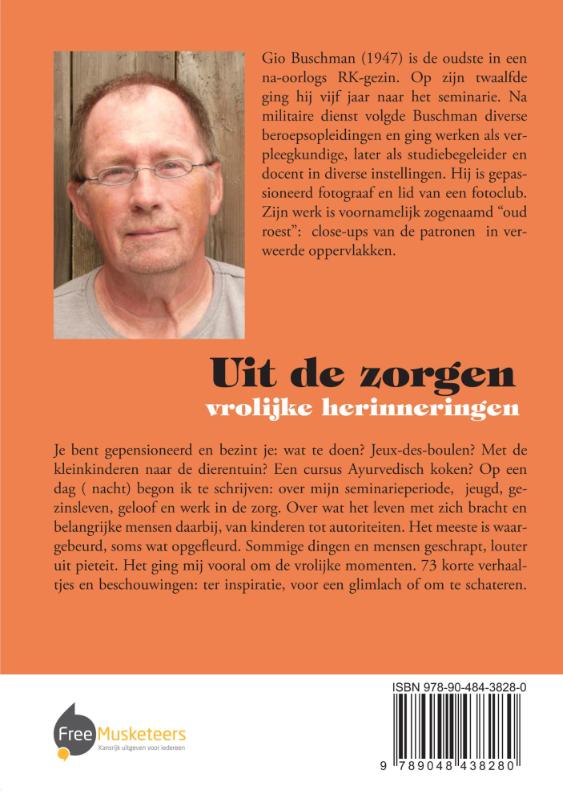 Achterkant van Uit de zorgen