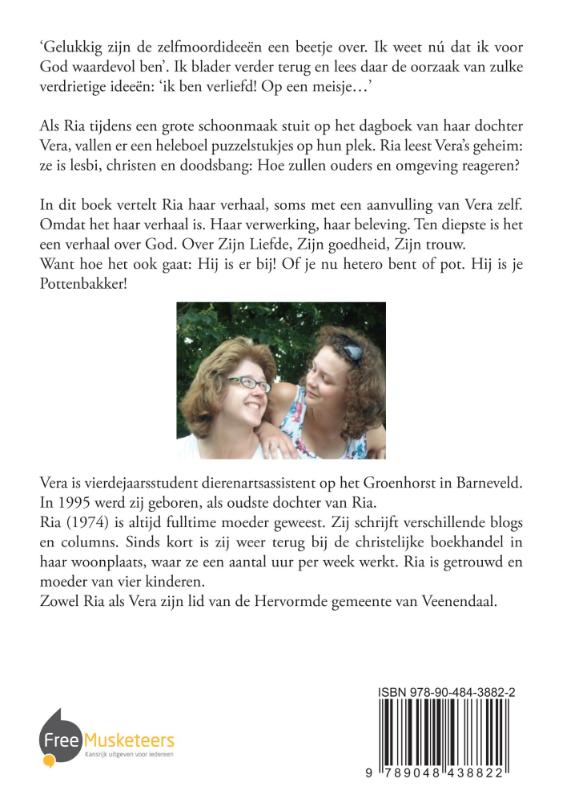 Achterkant van Oké God, ik ben pot