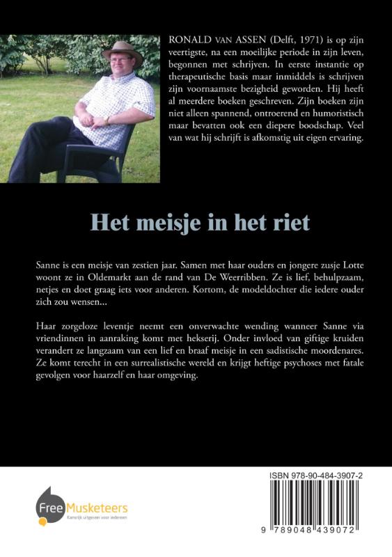 Achterkant van Het meisje in het riet