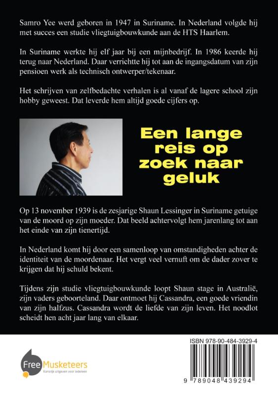 Achterkant van Een lange reis op zoek naar geluk