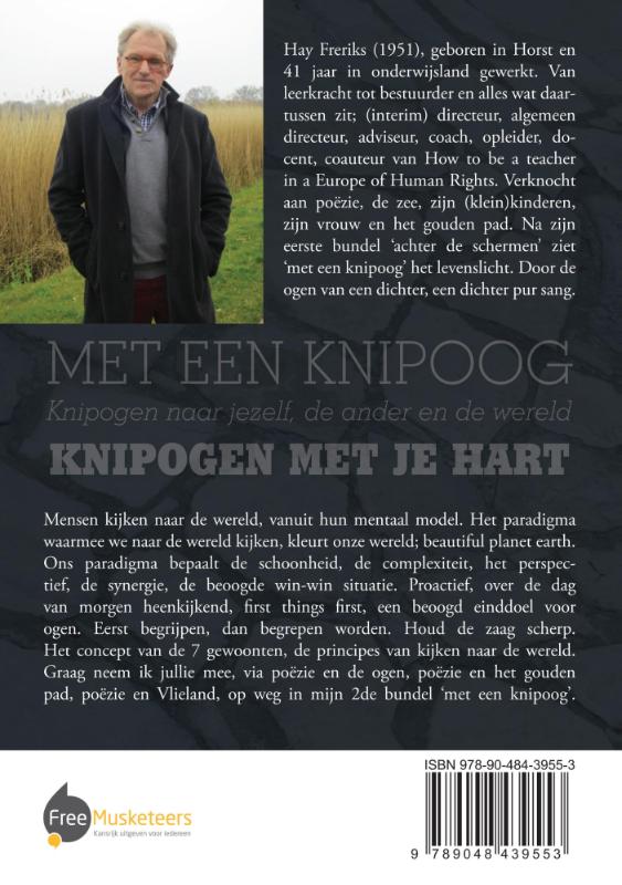 Achterkant van Met een knipoog