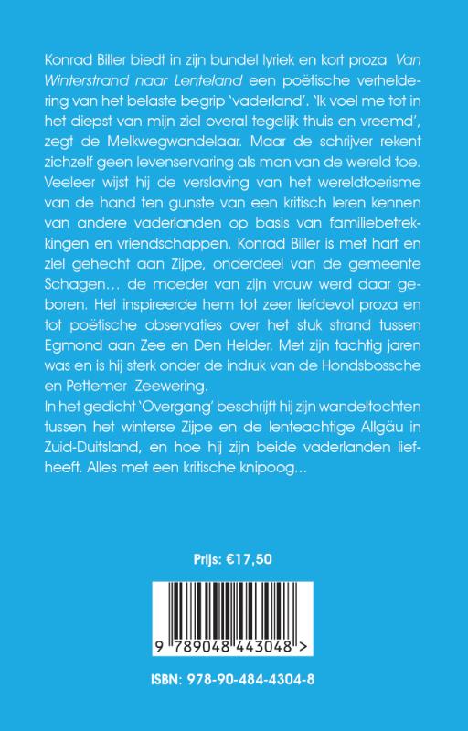 Achterkant van Van Winterstrand naar Lenteland