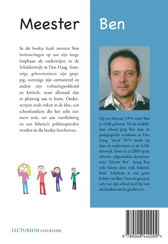 Achterkant van Meester Ben - 44 jaar in de Schilderswijk