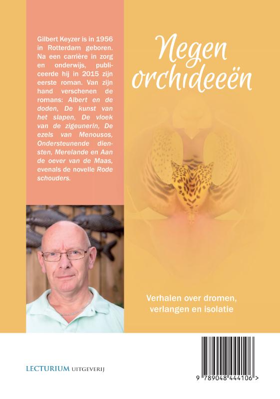 Achterkant van Negen orchideeën